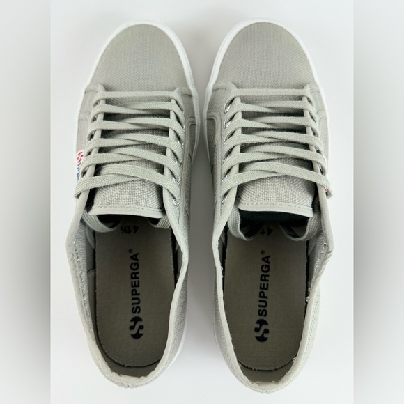 SUPERGA Unisex Lace Up Low Top Sneakers, Gray Canvas, US Size Men 8.5 Women 10 - Picture 7 of 13